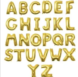 Helium gold letter